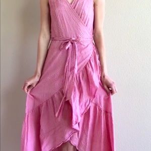 Who What Wear Wrap Striped Dress